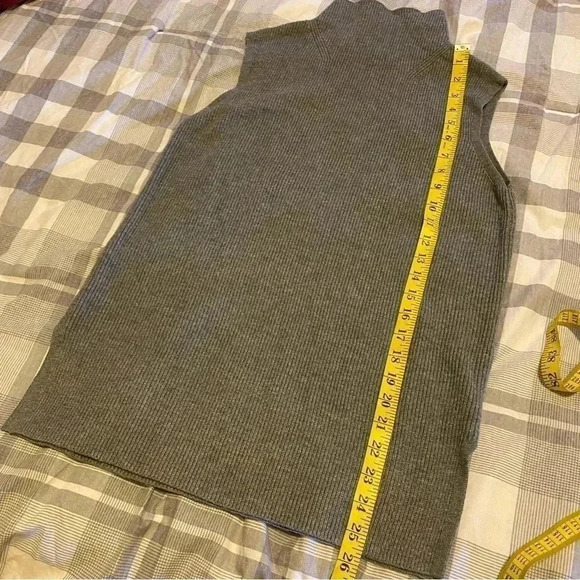 A New Day Target Sleeveless Sweater Vest Gray Knit Turtleneck Ribbed: Size Small - Picture 8 of 8